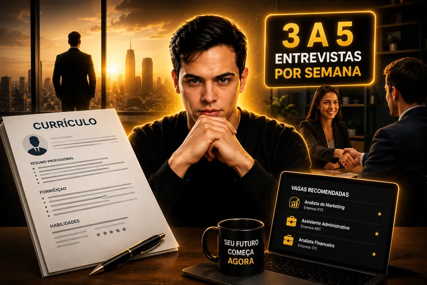 3 a 5 entrevistas por semana — seu futuro começa agora