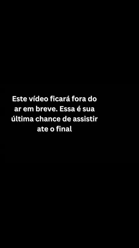 Este vídeo ficará fora do ar em breve. Essa é sua última chance de assistir até o final